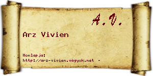 Arz Vivien névjegykártya